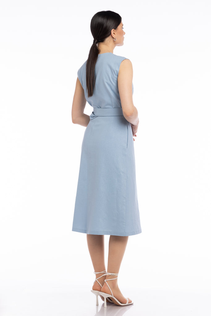 Rochie de in tip sarafan - bleu