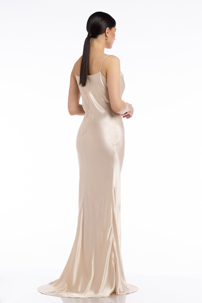 Rochie de seara lunga - crem