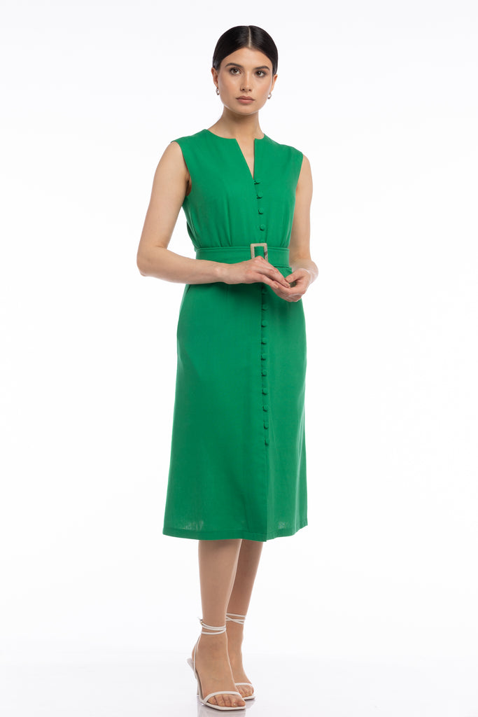 Rochie de in tip sarafan - verde