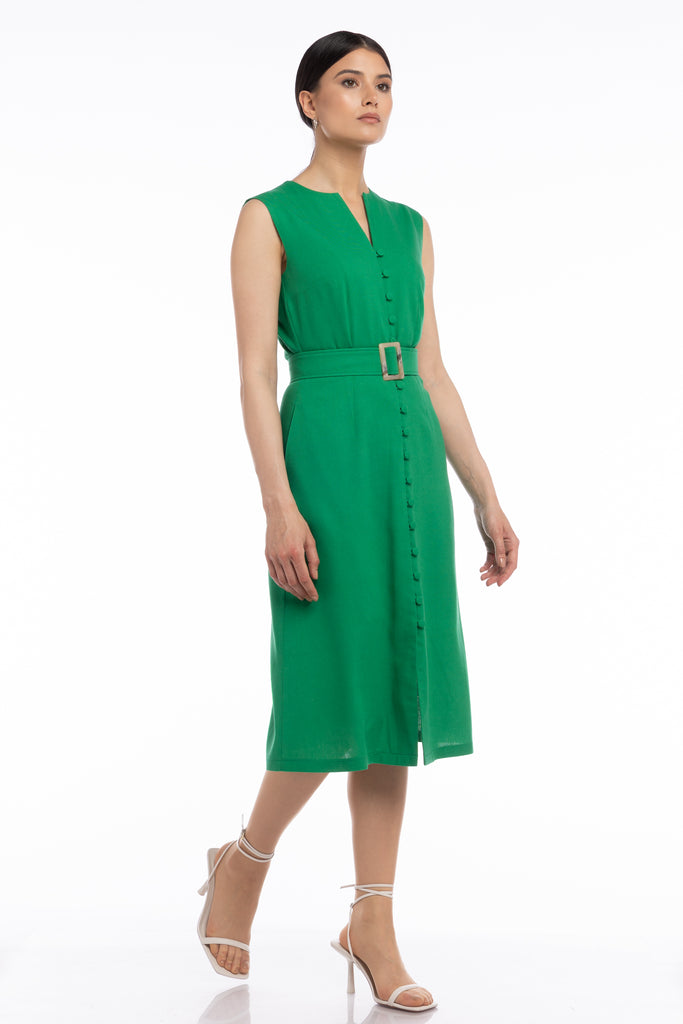 Rochie de in tip sarafan - verde