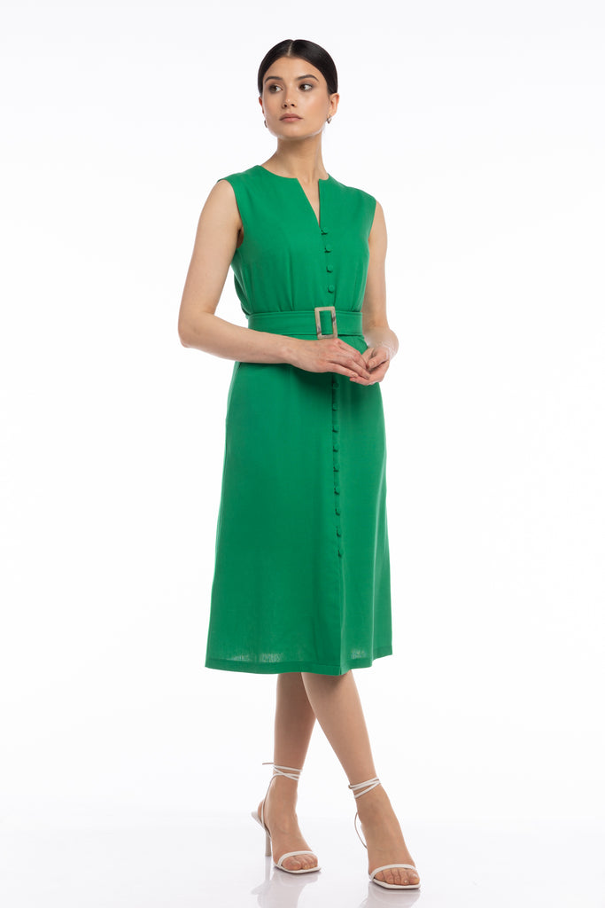 Rochie de in tip sarafan - verde