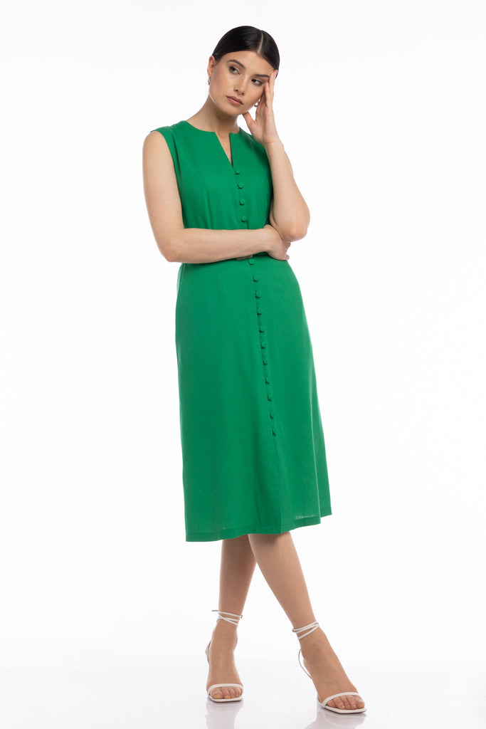 Rochie de in tip sarafan - verde