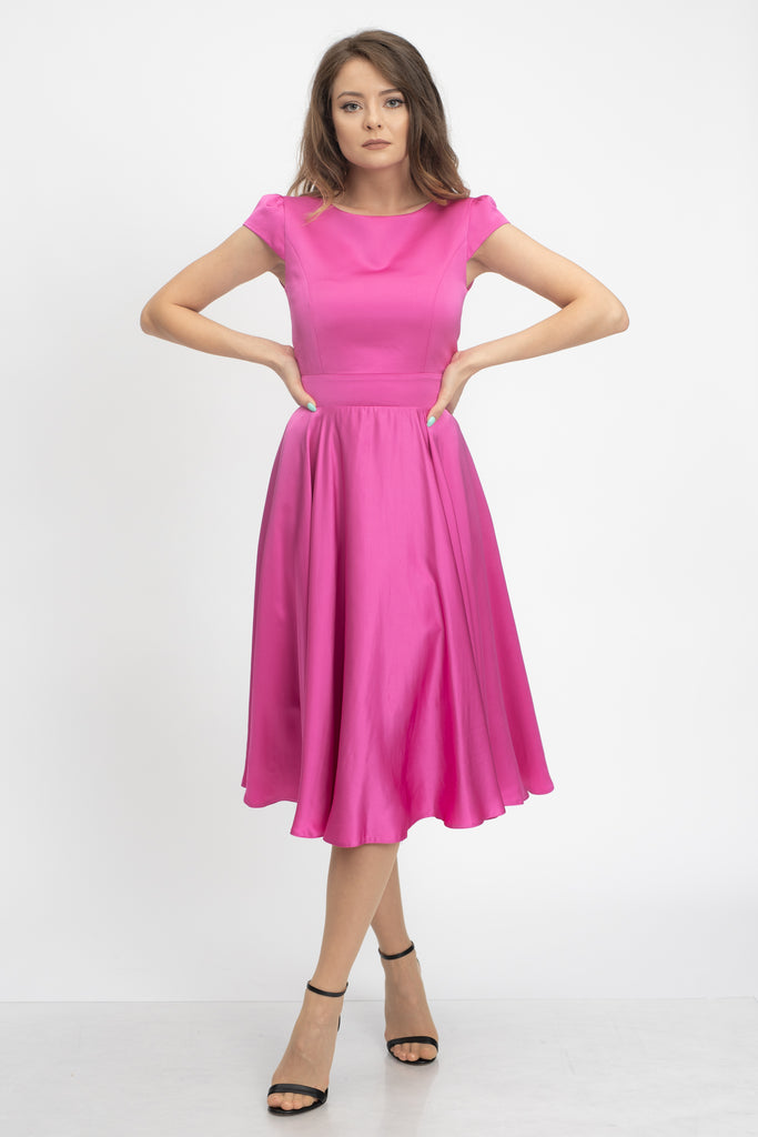 Rochie Cocktail Midi Roz