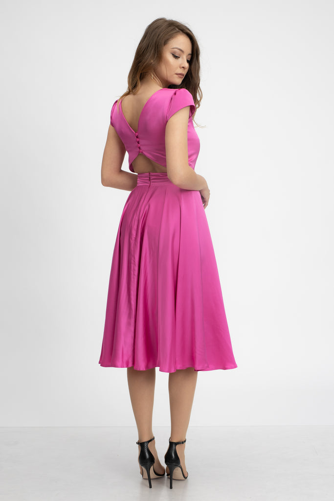 Rochie Cocktail Midi Roz