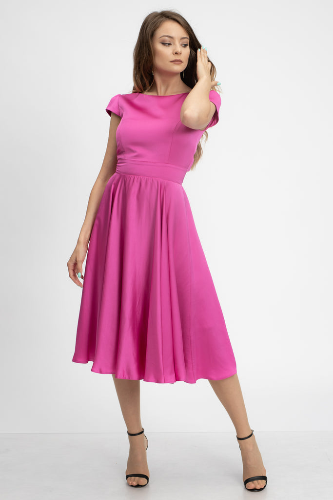 Rochie Cocktail Midi Roz