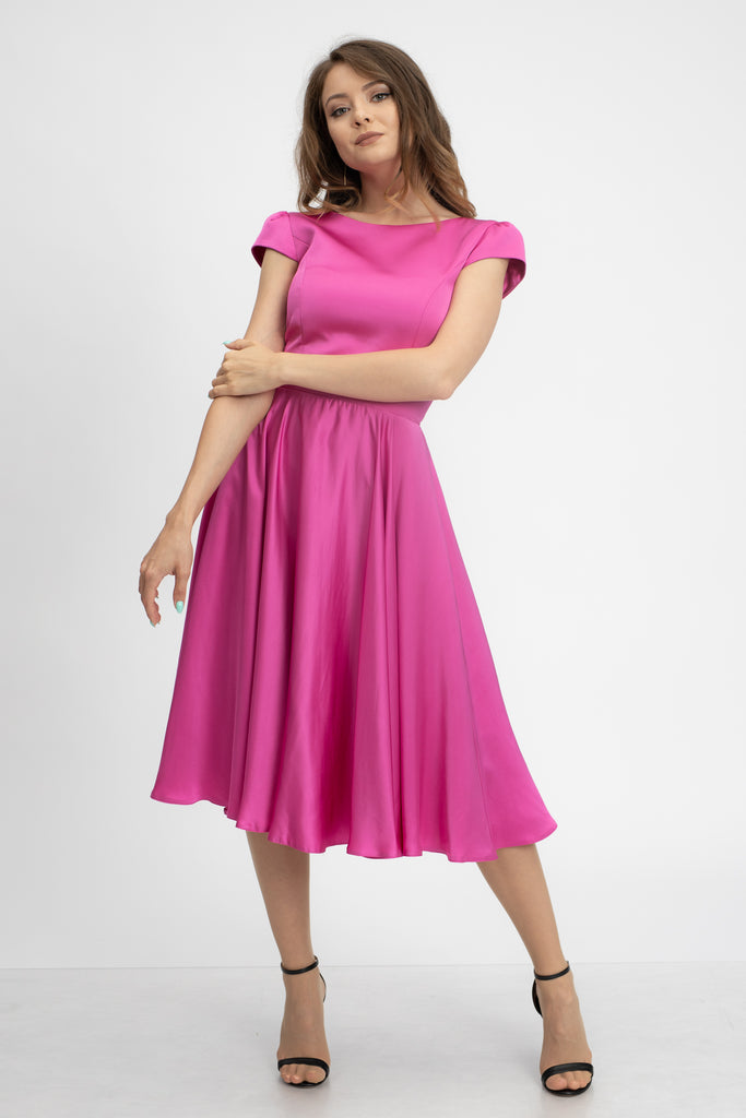 Rochie Cocktail Midi Roz
