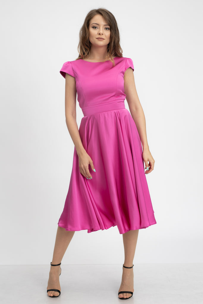 Rochie Cocktail Midi Roz