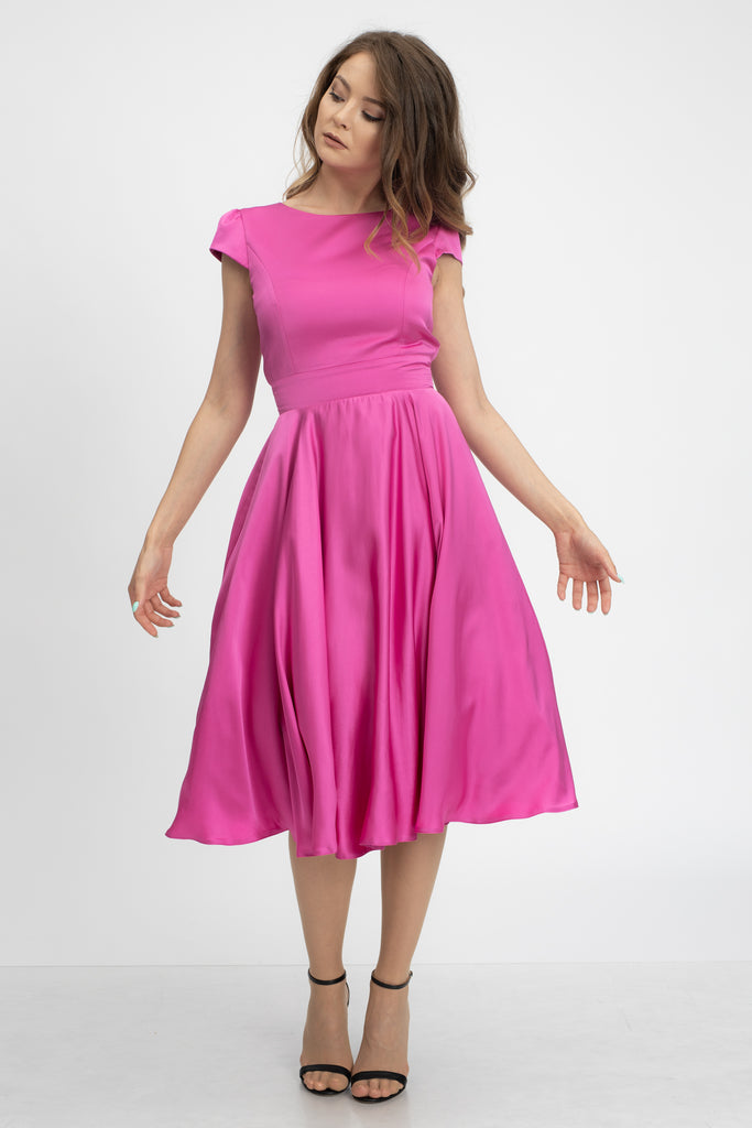 Rochie Cocktail Midi Roz