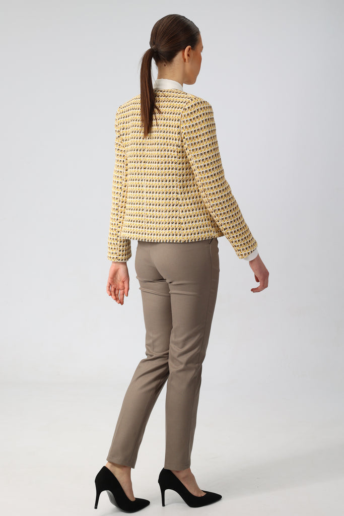 Sacou scurt din tesatura tweed