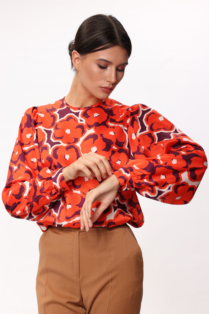 Bluza cu imprimeu floral