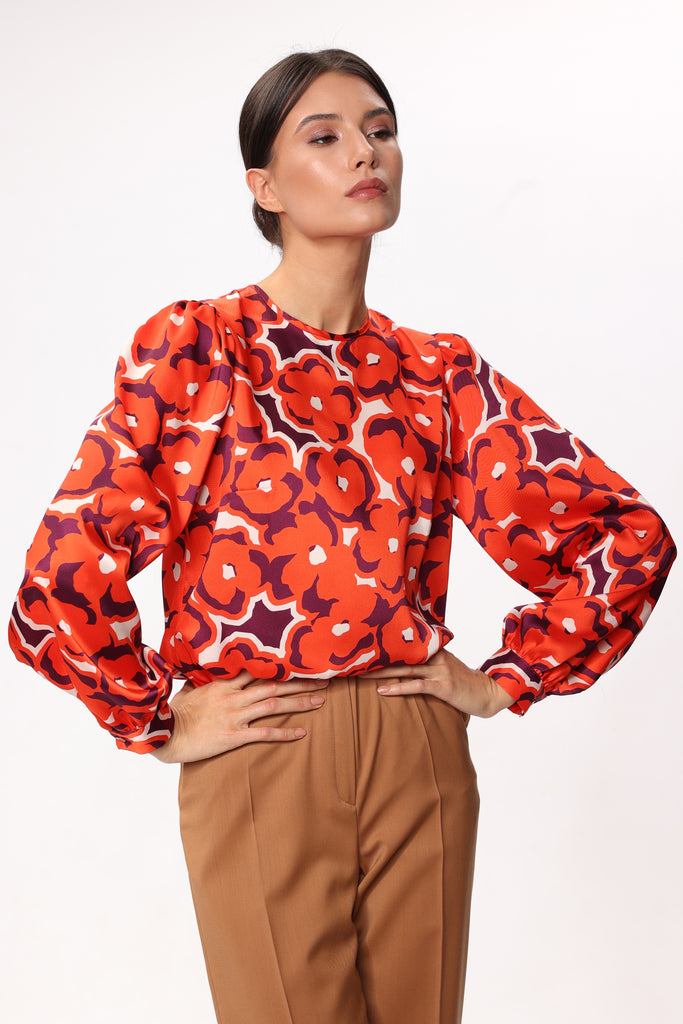 Bluza cu imprimeu floral